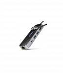 AXAGON USB-C 5Gbps GLASS 6in1 Hub | HMC-6GLN