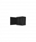 Lanberg | Rack cabinet 19" wall-mount 12U/600x450 for self-assembly with metal door (flat pack) | WF01-6412-00B | Black