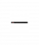 Lanberg Power Distribution unit (PDU) 19" 1U 16A 2m 8X Schuko oulets | PDU-08F-0200-BK