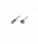 Digitus | Power Cord Cable | Power Cord, Schuko (CEE 7/7) 90&oslash; angled - C13 M/F, H05VV-F3G 0.75qmm | Black