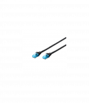 Patch Cord | DK-1512-005/BL | 2x RJ45 (8P8C) connectors. Structure: 4 x 2 AWG 26/7, twisted pair. Boots with kink protection, st