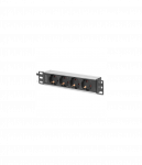 Digitus | 10&rdquo; Socket Strip with Aluminum Profile, 4-way safety sockets | DN-95418