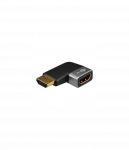 Goobay 72010 HDMI&trade; Angled Adapter 90&deg; Horizontal, 8K @ 60 Hz, Gold-Plated, Black, Silver | Goobay