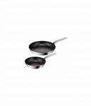 TEFAL | Pan Set | Intuition B817S255 | Frying | Diameter 20/26 cm | Suitable for induction hob | Fixed handle | Black/Silver