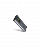 AXAGON External USB-C 10Gbps metal box with info display for M.2 NVMe and SATA SSD | EEM2-SD2