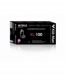 Vienkartinės pir&scaron;tinės juodos, nitrilinės, dydis XL, nepudruotos, 100 vnt