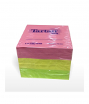 Lipnūs lapeliai TARTAN neon, 76 x 76 mm, 6 vnt./pak, įvairios spalvos
