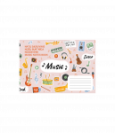 Muzikos natų sąsiuvinis, A5, Vidinių lapų gramatūra &ndash; 70 g/m2.