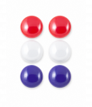 Magnetai MemoBe, 30 mm., 6 vnt., įvairių spalvų