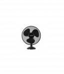 Mesko | Fan | MS 7308 | Table Fan | Black | Diameter 23 cm | Number of speeds 2 | Oscillation | 30 W | No