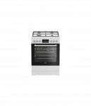 BEKO Cooker | FBM62330GWDTN | Hob type Gas | Oven type Electric | White | Width 60 cm | Grilling | LED | Depth 60 cm | 72 L
