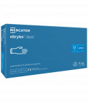 Vienkartinės pir&scaron;tinės NITRYLEX Classic, nitrilinės, nepudruotos, mėlynos spalvos, M, 100 vnt.