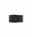 Lanberg | Rack cabinet 19" wall-mount 6U/600x450 (flat pack) with glass door V2 | WF01-6406-10B | Black