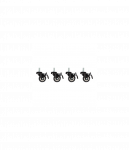 Lanberg | Castors with thread and brake for wall mounting cabinets, 4 pcs | AK-1601-B