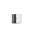 Lanberg | Rack cabinet 19" wall-mount 15U/600x600 (flat pack) with glass door | WF01-6615-10S | Grey