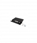 Lanberg Rackmount 19" 1U Fiber Patch panel 24xSC Simplex/24XLC Duplex Black with Accessories | FOP1-24SS-LDB