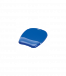 Fellowes | Mouse pad with wrist support CRYSTAL | Mouse pad with wrist pillow | 230 x 202 x 32 mm | Blue