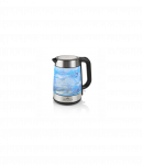ETA | ETA615390000 | Standard kettle | 2200 W | 1.7 L | Glass | 360&deg; rotational base | Stainless steel/Black