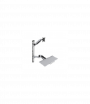 Digitus | Wall mount | Workstation | Adjustable Height, Tilt, Swivel | 27 " | Maximum weight (capacity) 6 kg | Silver
