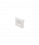 Digitus | Wallplate for Keystone Modules, German type, middle plate 50x50 mm, frame 80x80 mm | DN-93801-1