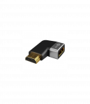 Goobay HDMI Angled Adapter 270&deg; Horizontal, 8K @ 60 Hz, Gold-Plated, Black/Silver | 72012