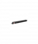 Lanberg Power Distribution Unit (PDU) 19" 1U 16A 2m 8x French Outlets | PDU-08E-0200-BK