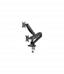 Goobay Desk Mount | Double Monitor Mount with Gas Spring | Swivel, Tilt, Rotation | 17-32 " | Maximum weight (capacity) 9 kg | B