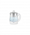 Adler | Kettle | AD 1299 | Electric | 2200 W | 1.5 L | Glass/Stainless steel | 360&deg; rotational base | White