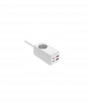 Fixed harging Strip power extension adapter with 2x USB-C and 2x USB, GaN III, 1.5m, PD 65W | FIXCS65-1.5-WH