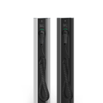 Enelion Vertica įkrovimo stotelė su integruotu Type 2 kabeliu , 2x1,4-22kW, Wifi /LAN/4G/OCPP/Wi-fi/LAN , JUODA/SIDABRNĖ