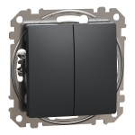 2 klavi&scaron;ų perjungiklis Schneider Electric Sedna Design SDD114108 (antracitas)