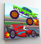 Splat Planet paveikslas i&scaron; modelino, Ma&scaron;inos 30x40cm Splat Planet paveikslas i&scaron; modelino, Ma&scaron;inos 30x40cm