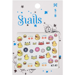 Snails nagų lipdukai, Kva Kva Snails nagų lipdukai, Kva Kva