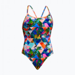 Moteri&scaron;kas vientisas maudymosi kostiumėlis Funkita Diamond Back One piece palm prism