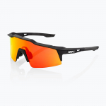 Akiniai nuo saulės 100 % Speedcraft SL soft tact black/hiper red multilayer mirror