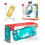 Nintendo Switch Lite + Ausinės + Apsauginis Stikliukas