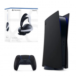 Sony Playstation 5 Disc Edition Black Naudotas + Sony PlayStation PULSE Elite belaidės ausinės