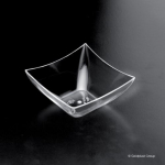 Vienkartiniai fur&scaron;etiniai indeliai  SQUARE, PS,  skaidrūs,  90 ml, 7 x 7 cm,  H 3 cm, 25 vnt.
