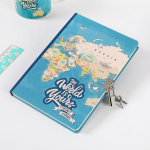 Dienora&scaron;tis Itotal Blue Maps, A5, su spynele