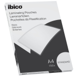 Laminavimo vokeliai Ibico Basics, A4, 125 mic, blizgūs, 100 vnt./pak.