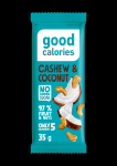 Datulių batonėlis GOOD CALORIES, su anakardžiais, žemės rie&scaron;utais ir kokosais, 35 g