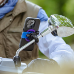 Quad Lock Mirror Mount telefono laikiklis motociklui ir motoroleriui, tvirtinamas prie veidrodėlio