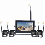 Bevielė HD Wi-Fi vaizdo stebėjimo sistema transportui su 7" monitoriumi ir 4 kameromis