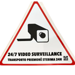 Įspėjamieji vaizdo stebėjimo sistemos lipdukai sunkvežimiams 30cm