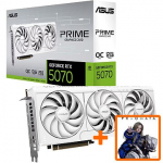 Asus GeForce RTX 5070, 12GB GDDR7, Prime OC White (DLSS 4) PRIME-RTX5070-O12G-WHITE