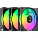 Ocypus Gamma F12 Elite ARGB REVERSE BLADE 3 IN 1, 3 Pack, Black Gamma-F12-BK3AM01E-GL