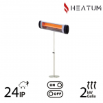 Pastatomas Infraraudonųjų spindulių &scaron;ildytuvas Heatum H2000 OPTIM su vienkoju stovu