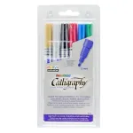Markeriai įvairių pavir&scaron;ių dekoravimui Decocolor Paint Marker Calligraphy #125-6A, 6vnt.