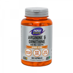 NOW Arginine & Ornithine 100 Veg. Capsules