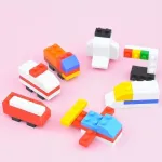 IWAKO trintukų &ndash; dėlionių rinkinys &bdquo;Block Vehicle Land&rdquo;
